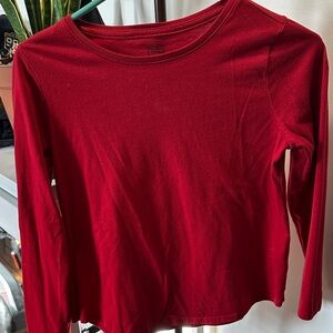 Wonder Nation Vibrant Red Long Sleeve Top
